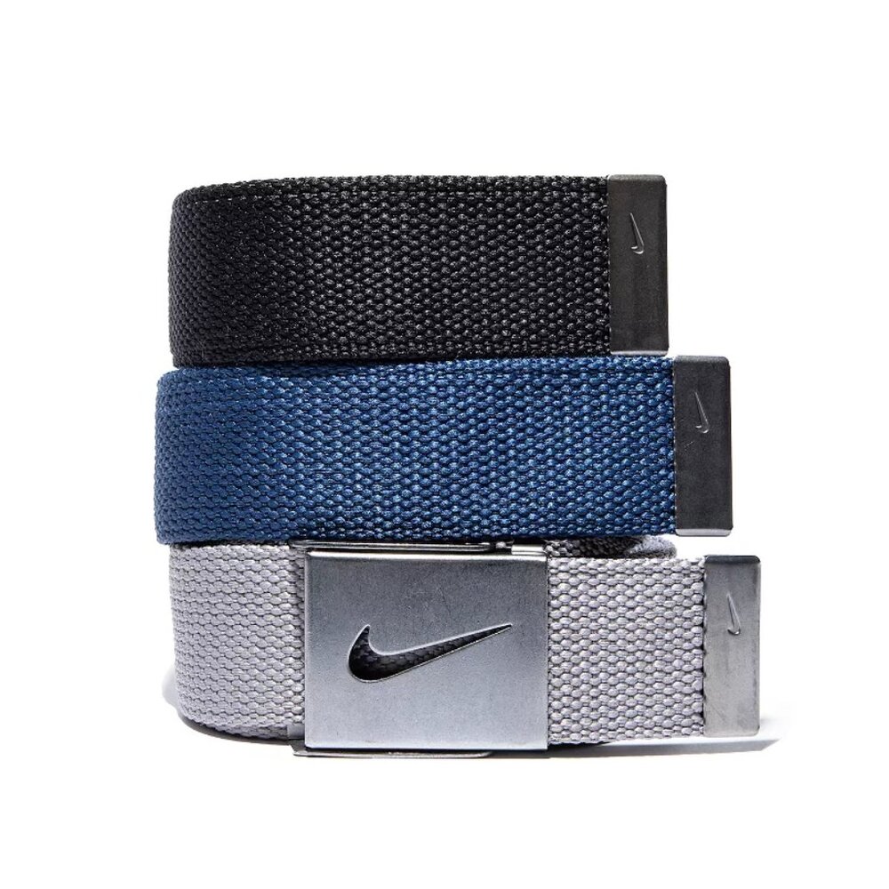 Men's Nike 3 Pack 38 mm Webbed Belts - Picture 1 of 6